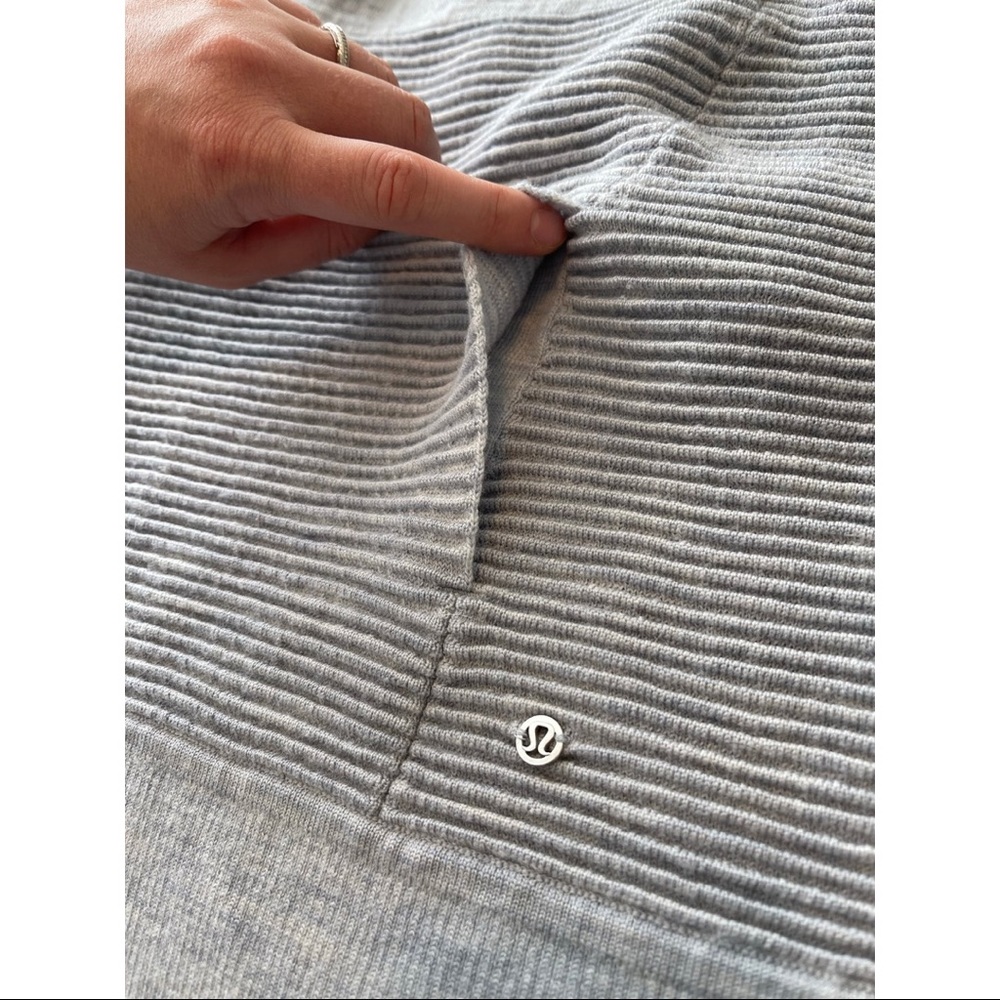 lululemon athletica Gray Ribbed Cardigan